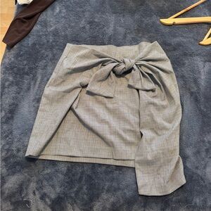 Zara Asymmetrical Gray Plaid Skirt